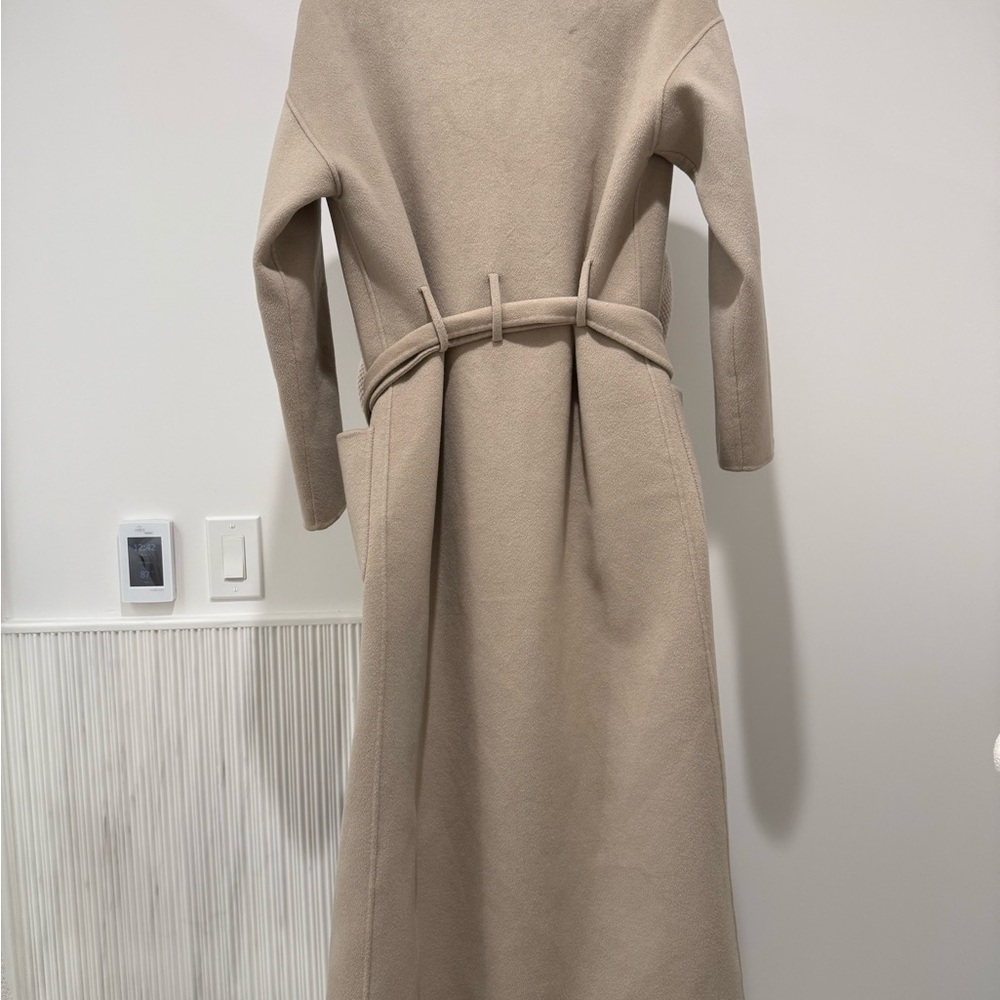 Anine Bing taupe wool cashmere Belted Coat - Picture 8 of 11